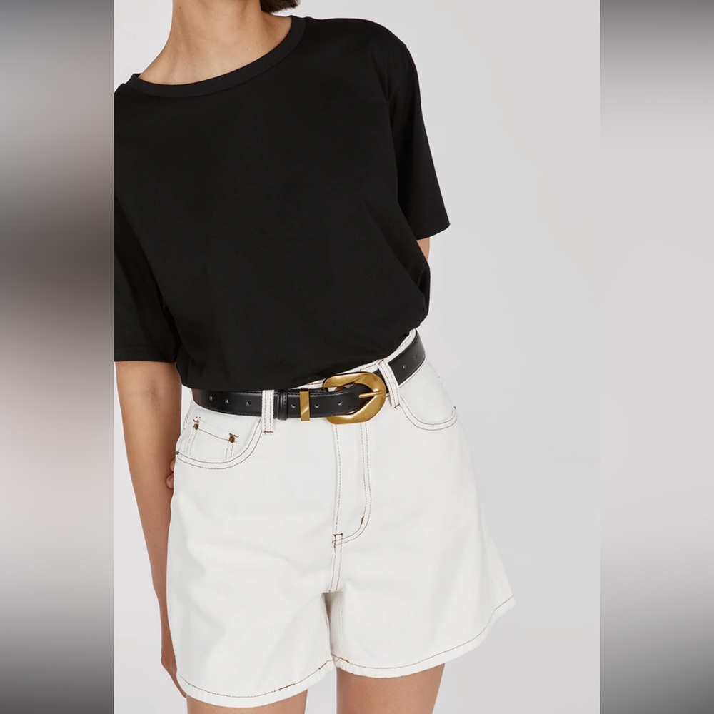 NWT DISSH Piper Denim Short in White